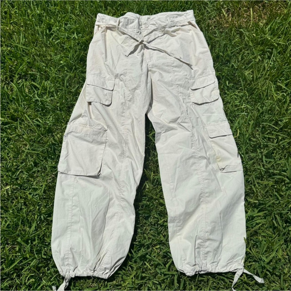 Casual White Cargo Pants